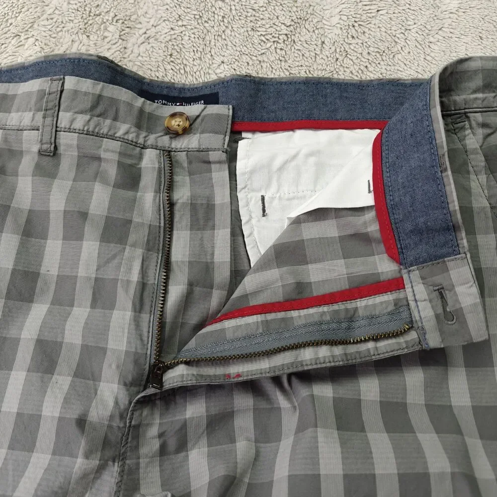 Tommy Hilfiger Chino Shorts Men's 40 Checked Summer Beach Nautical 10